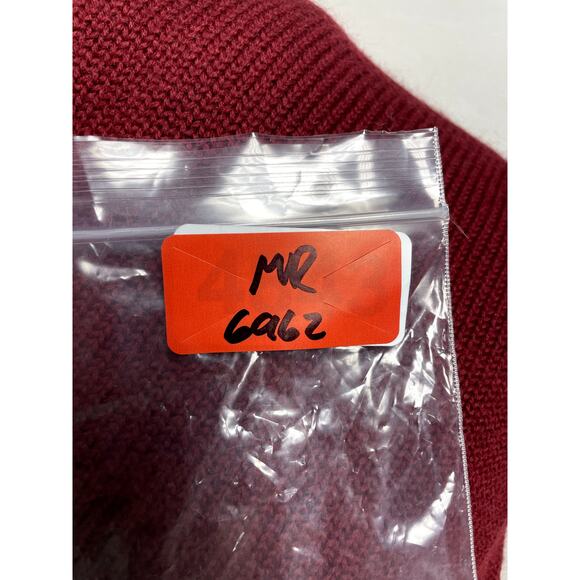 THE J PETERMAN CO NEW Merino Wool Crewneck Pullover Sweater in Maroon Men's XL - Picture 8 of 8